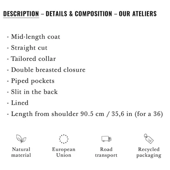 Sezane Johnson coat - Picture 3 of 6